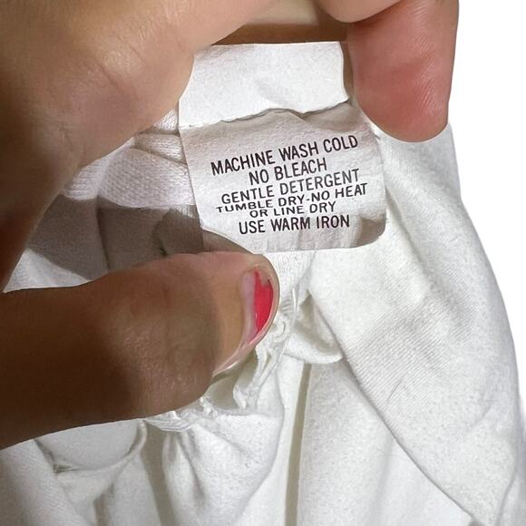 Vintage 90s White Cotton Dress with Rainbow Button Detail - Picture 6 of 14